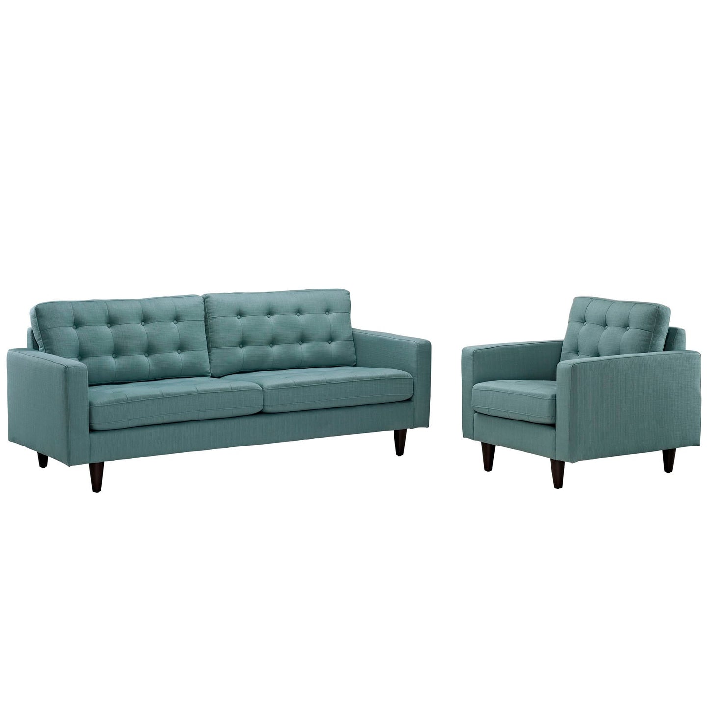 Modway Empress Armchair and Sofa - Set of 2 | Sofas | 