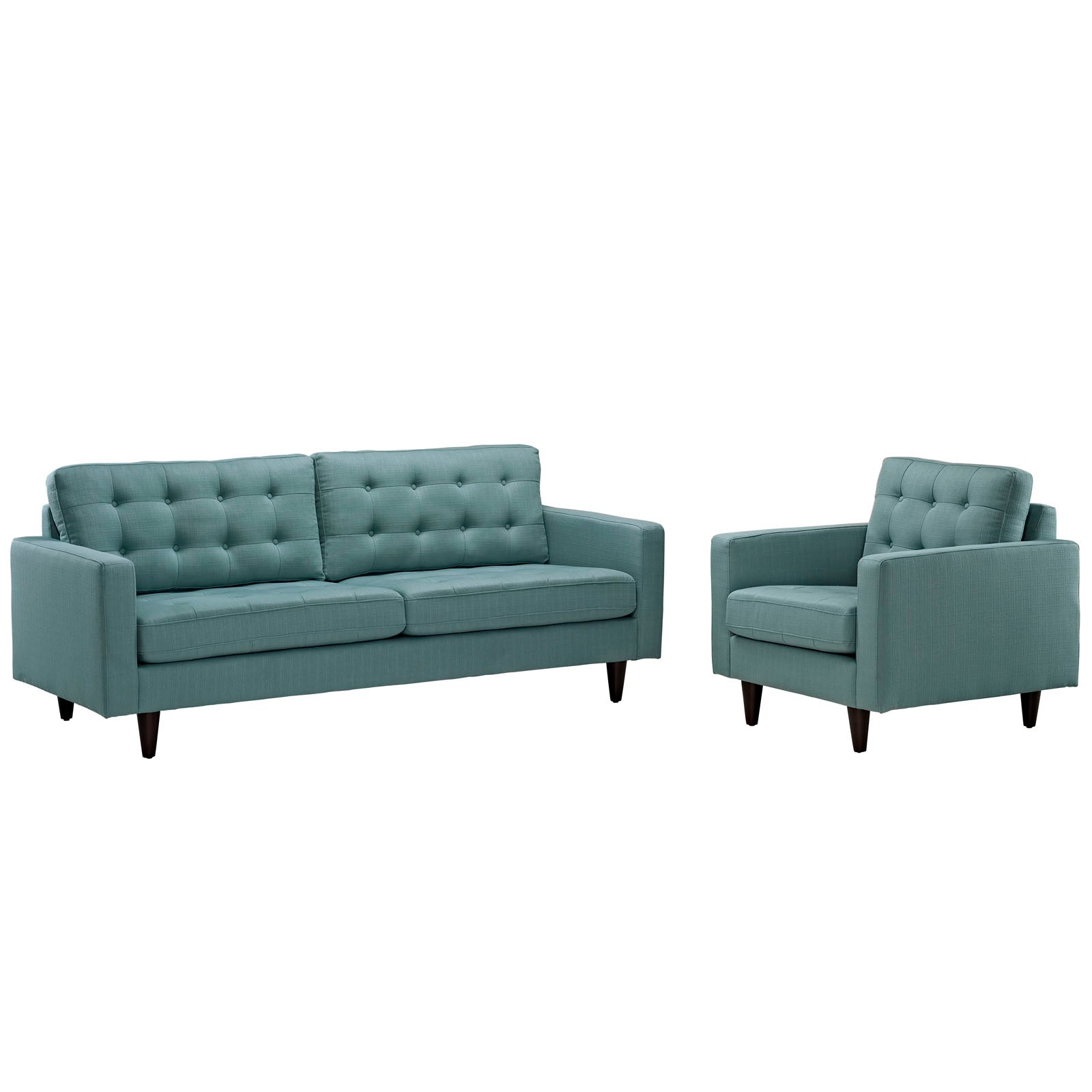 Modway Empress Armchair and Sofa - Set of 2 | Sofas | 