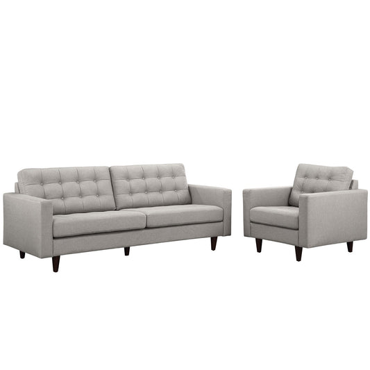 Modway Empress Armchair and Sofa - Set of 2 | Sofas | 