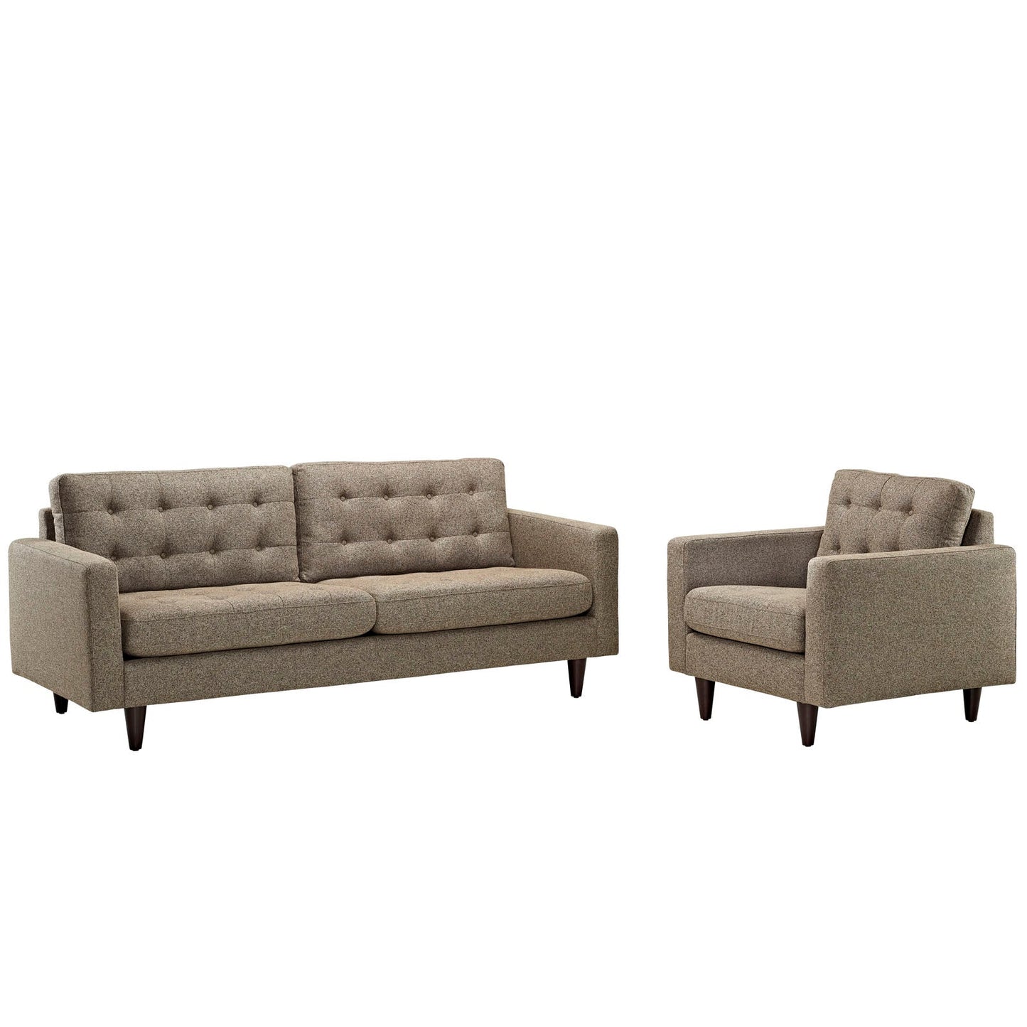 Modway Empress Armchair and Sofa - Set of 2 | Sofas | 