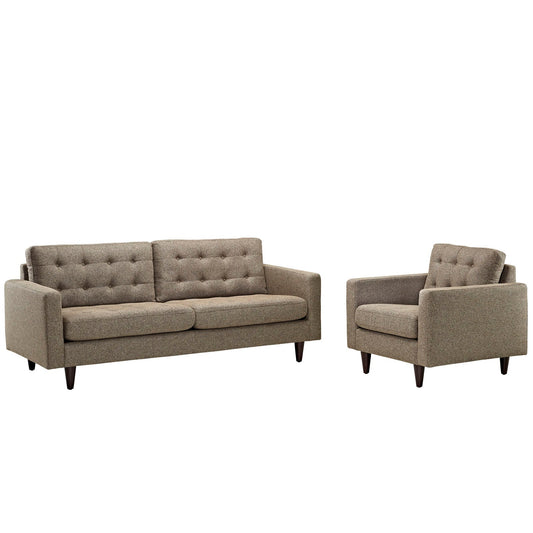 Modway Empress Armchair and Sofa - Set of 2 | Sofas | 
