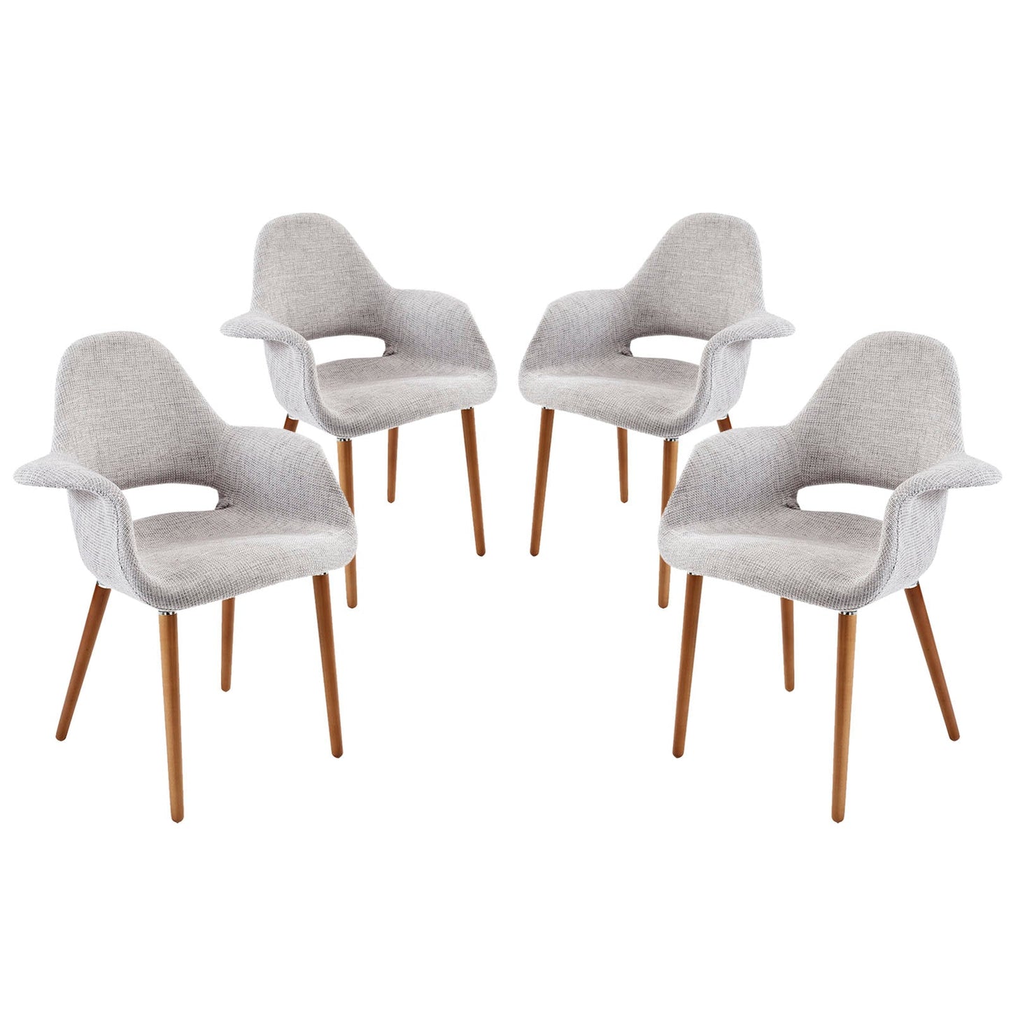 Modway Taupe Dining Armchair - Set of 4 | Dining Chairs | Modishstore-5