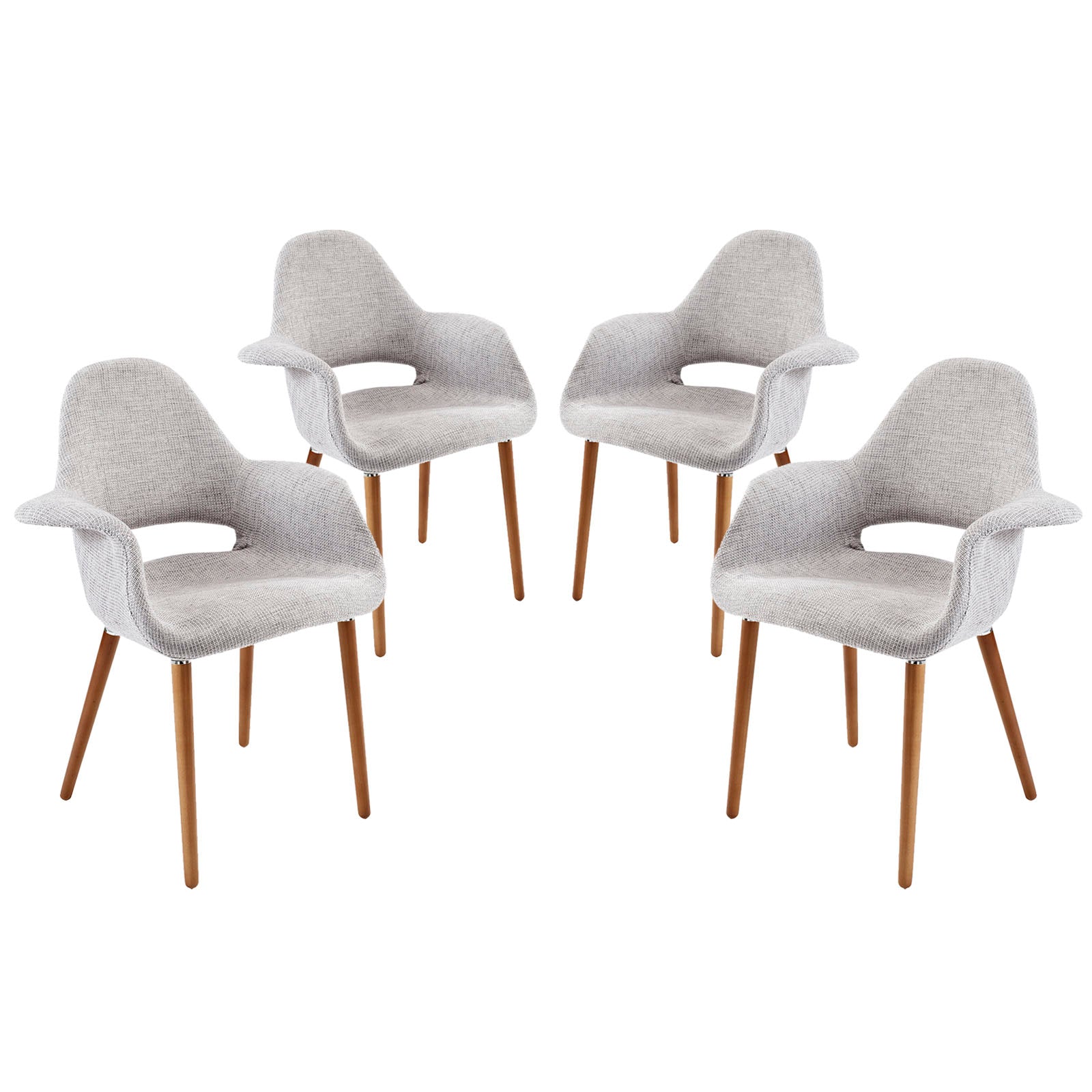 Modway Taupe Dining Armchair - Set of 4 | Dining Chairs | Modishstore-5