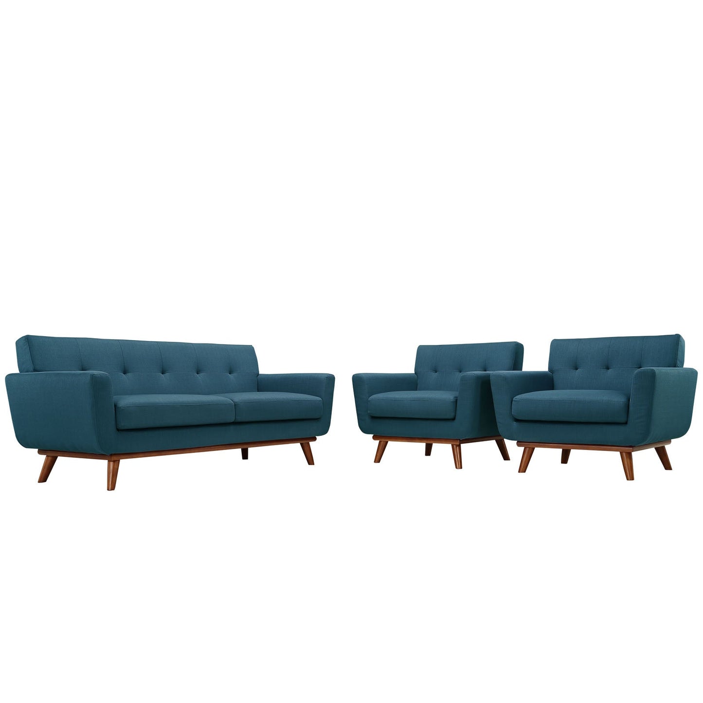 Modway Engage Armchairs and Loveseat - Set of 3 - EEI-1347 | Sofa Set | 