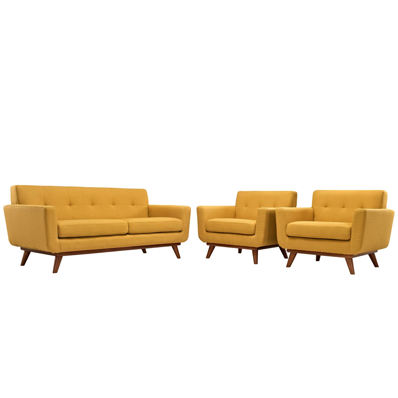 Modway Engage Armchairs and Loveseat - Set of 3 - EEI-1347 | Sofa Set | 