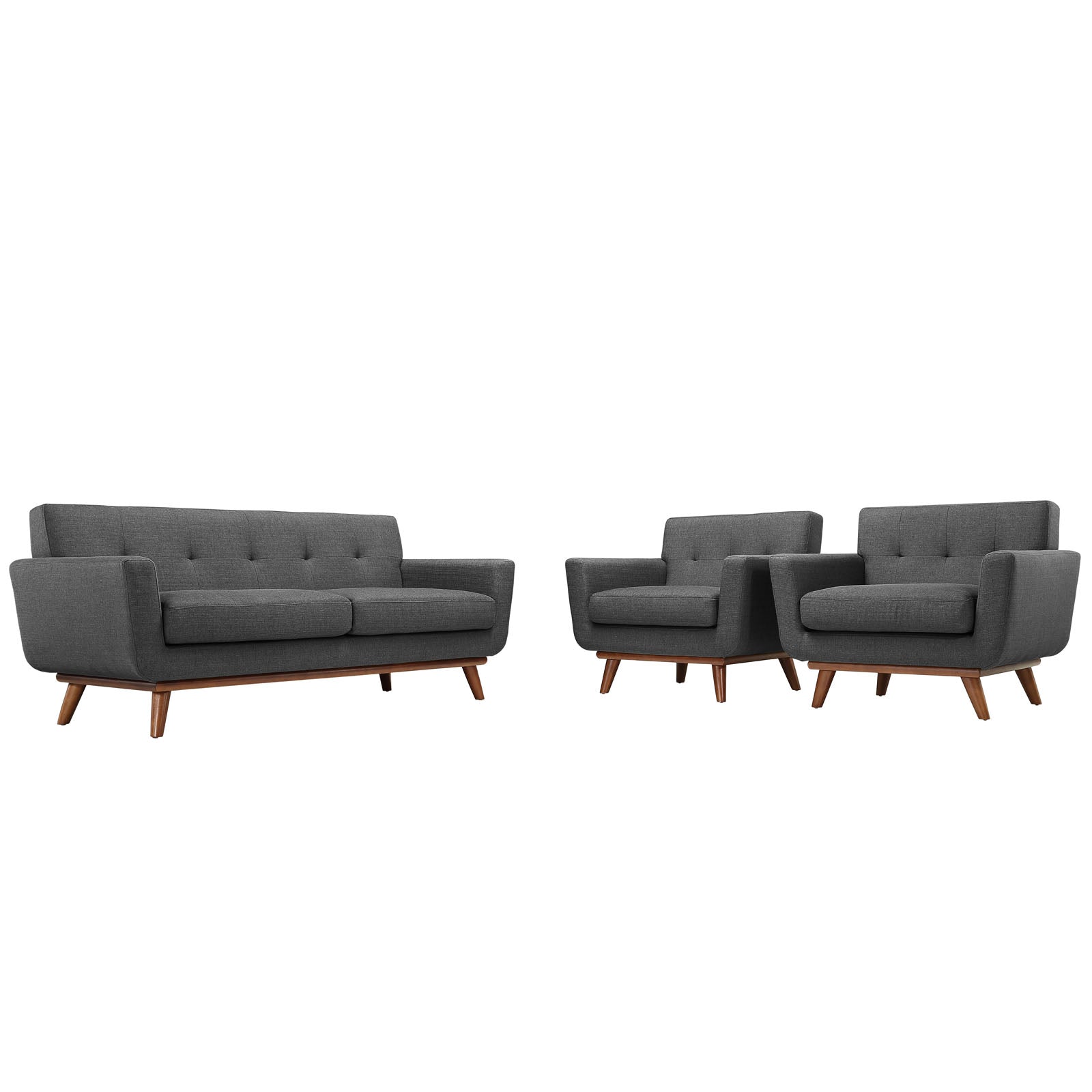 Modway Engage Armchairs and Loveseat - Set of 3 - EEI-1347 | Sofa Set | 