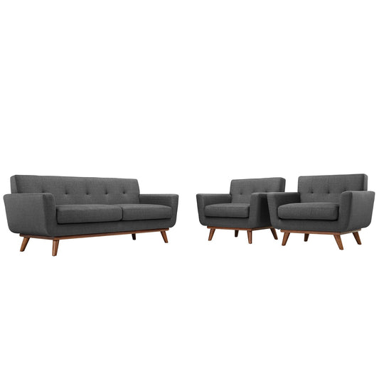 Modway Engage Armchairs and Loveseat - Set of 3 - EEI-1347 | Sofa Set | 