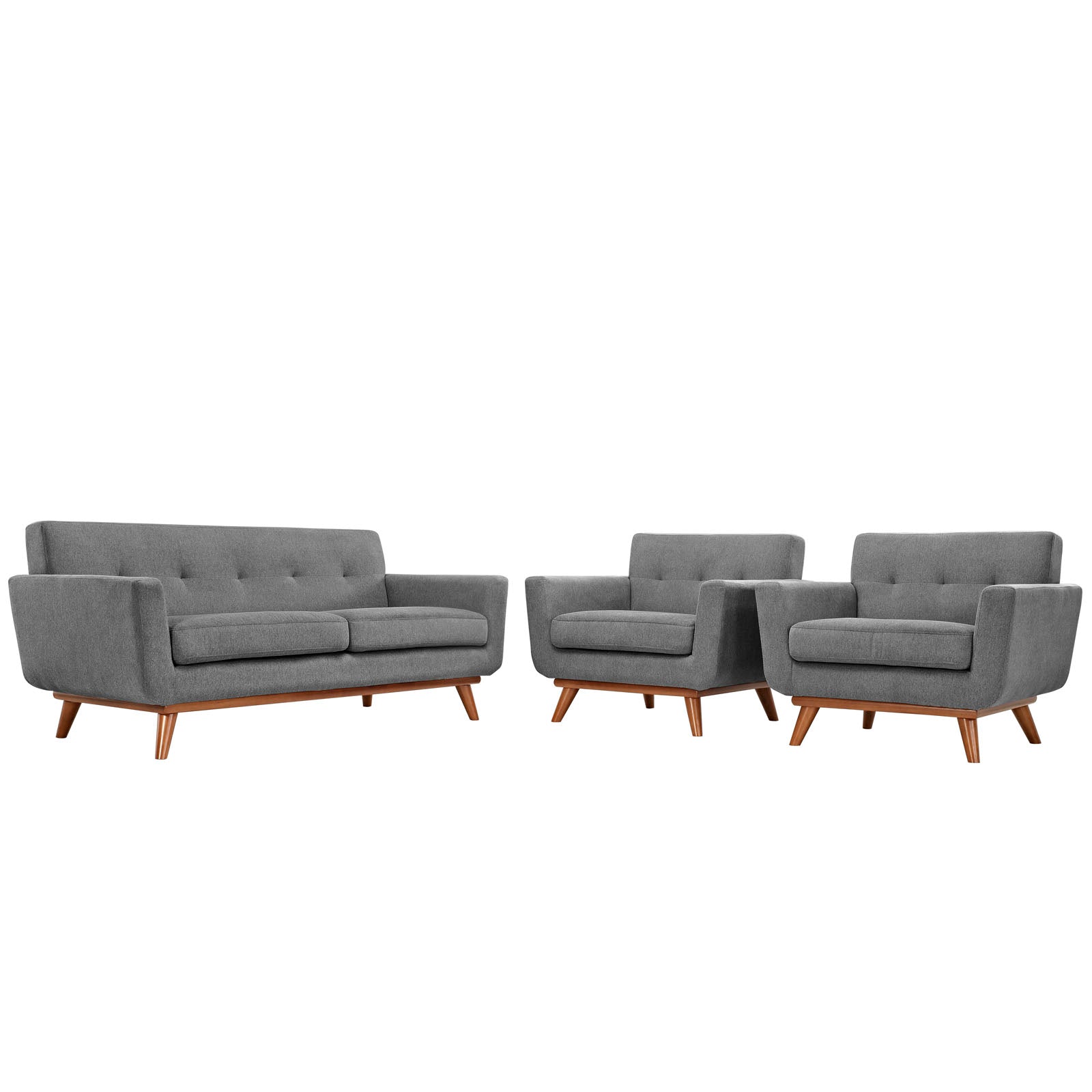 Modway Engage Armchairs and Loveseat - Set of 3 - EEI-1347 | Sofa Set | 