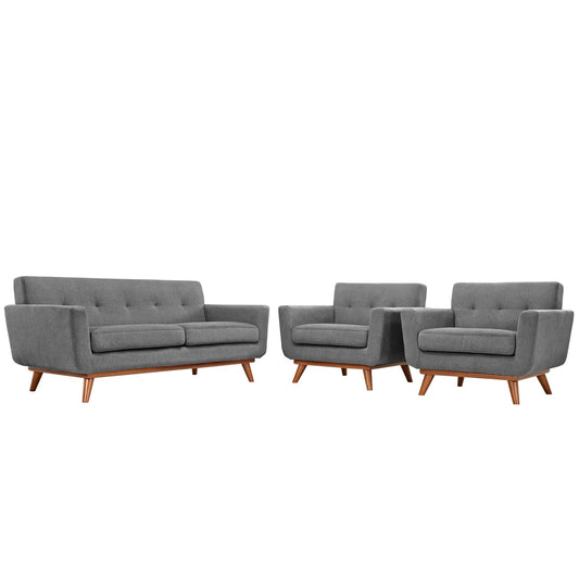 Modway Engage Armchairs and Loveseat - Set of 3 - EEI-1347 | Sofa Set | 