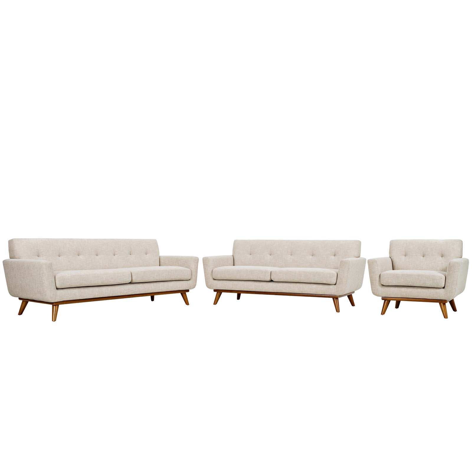 Modway Engage Sofa Loveseat and Armchair - Set of 3 - EEI-1349 | Sofa Set | 