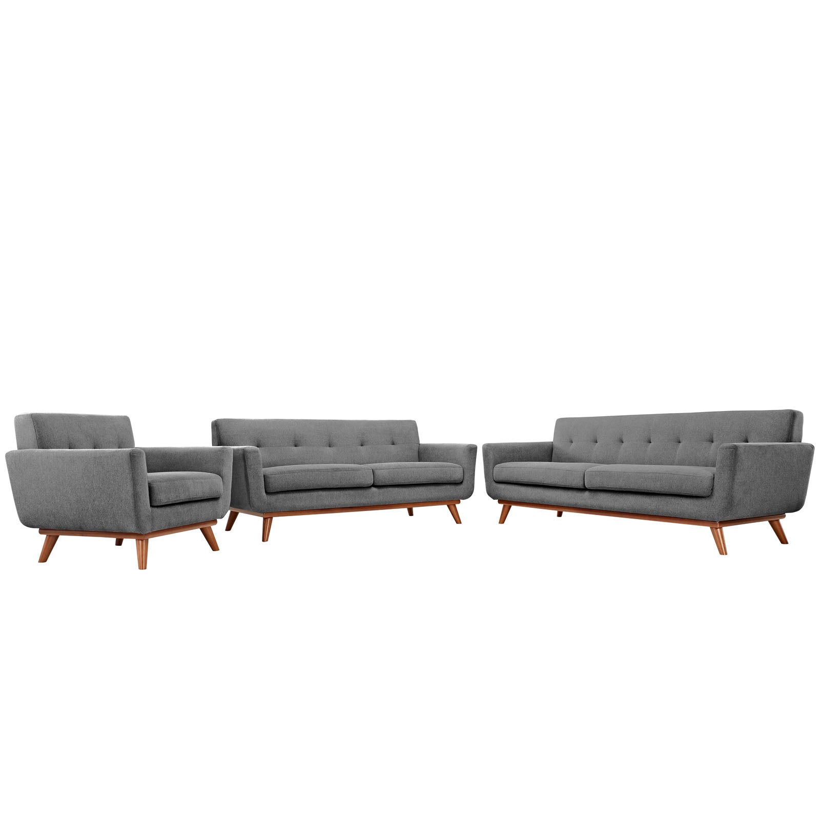 Modway Engage Sofa Loveseat and Armchair - Set of 3 - EEI-1349 | Sofa Set | 