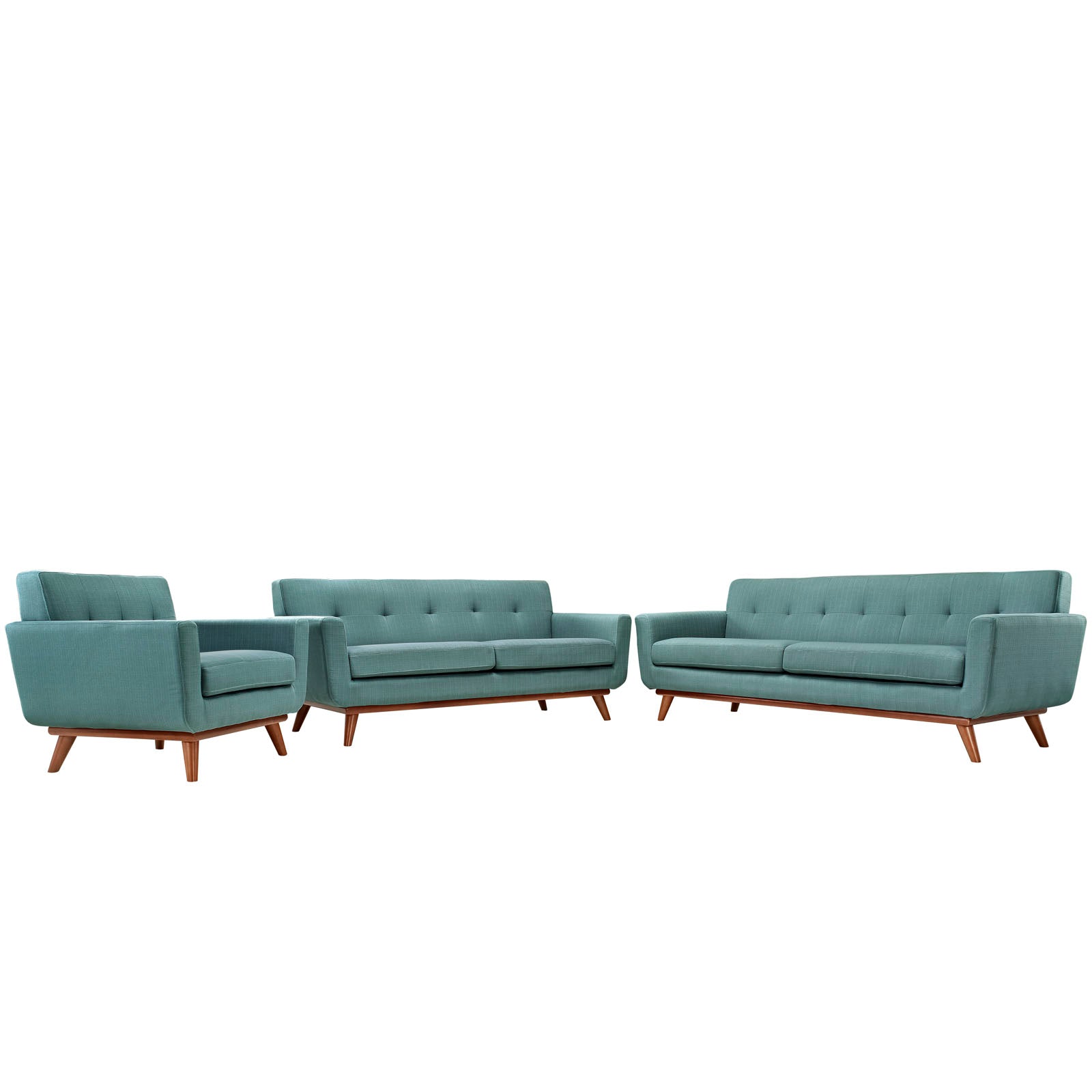 Modway Engage Sofa Loveseat and Armchair - Set of 3 - EEI-1349 | Sofa Set | 
