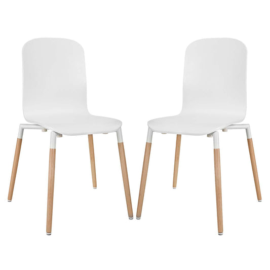 Modway Stack Wood Dining Chairs - Set of 2 - EEI-1372 | Dining Chairs | Modishstore-1