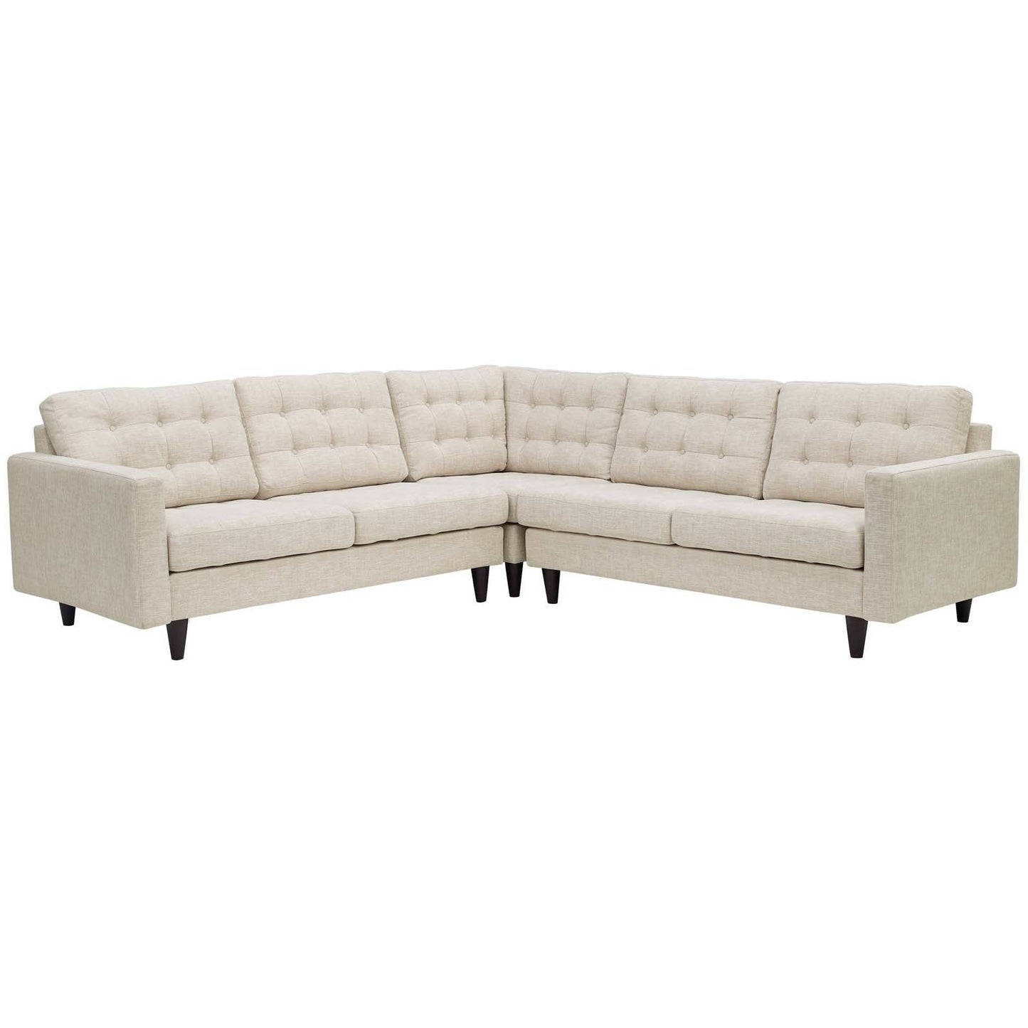Modway Empress 3 Piece Fabric Sectional Sofa Set | Sofas | 