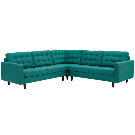Modway Empress 3 Piece Fabric Sectional Sofa Set | Sofas | 