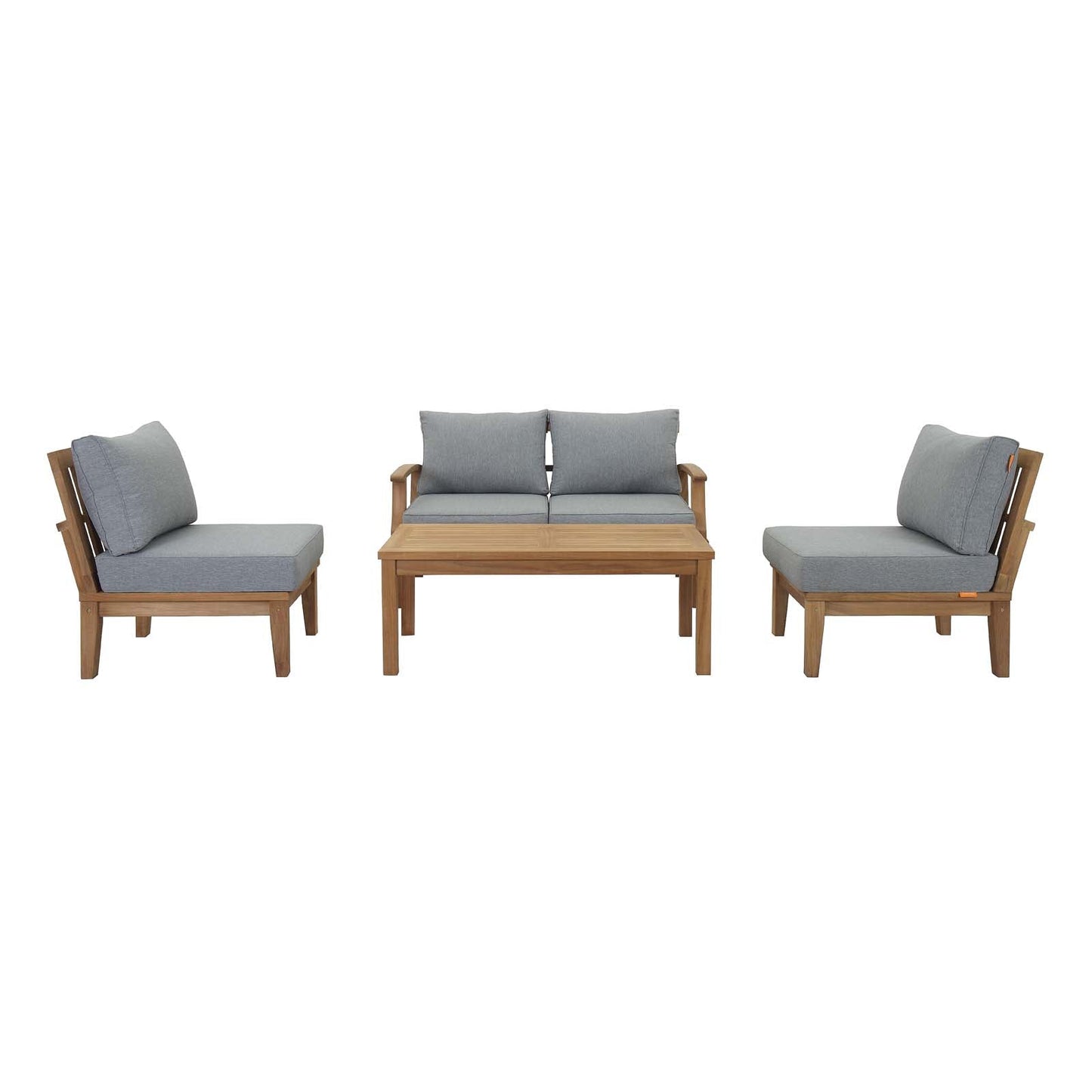 Marina 5 Piece Outdoor Patio Teak Set By Modway | Outdoor Sofas, Loveseats & Sectionals | 