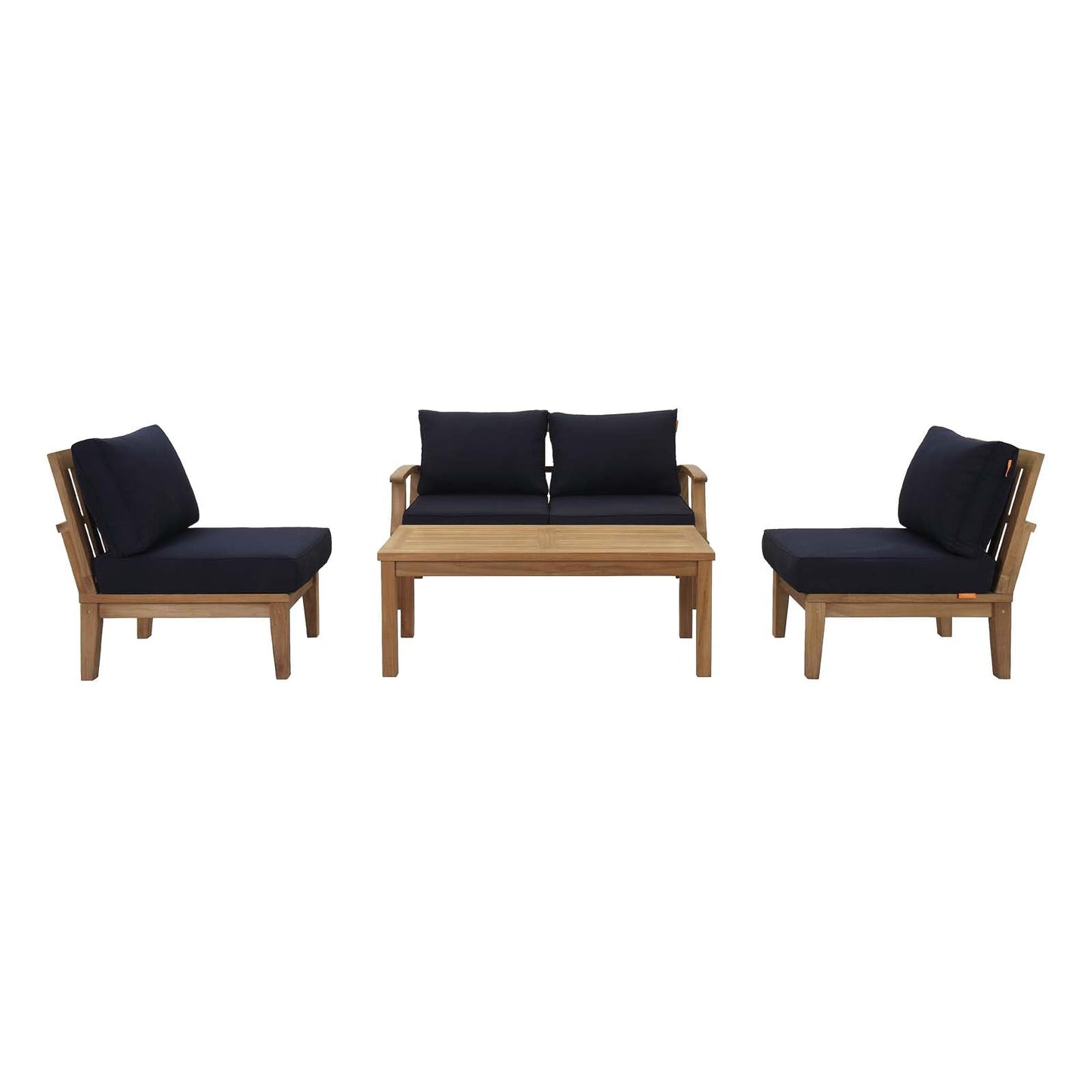 Marina 5 Piece Outdoor Patio Teak Set By Modway | Outdoor Sofas, Loveseats & Sectionals | 
