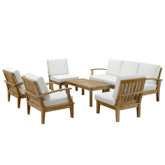 Marina 8 Piece Outdoor Patio Teak Set By Modway | Outdoor Sofas, Loveseats & Sectionals | 