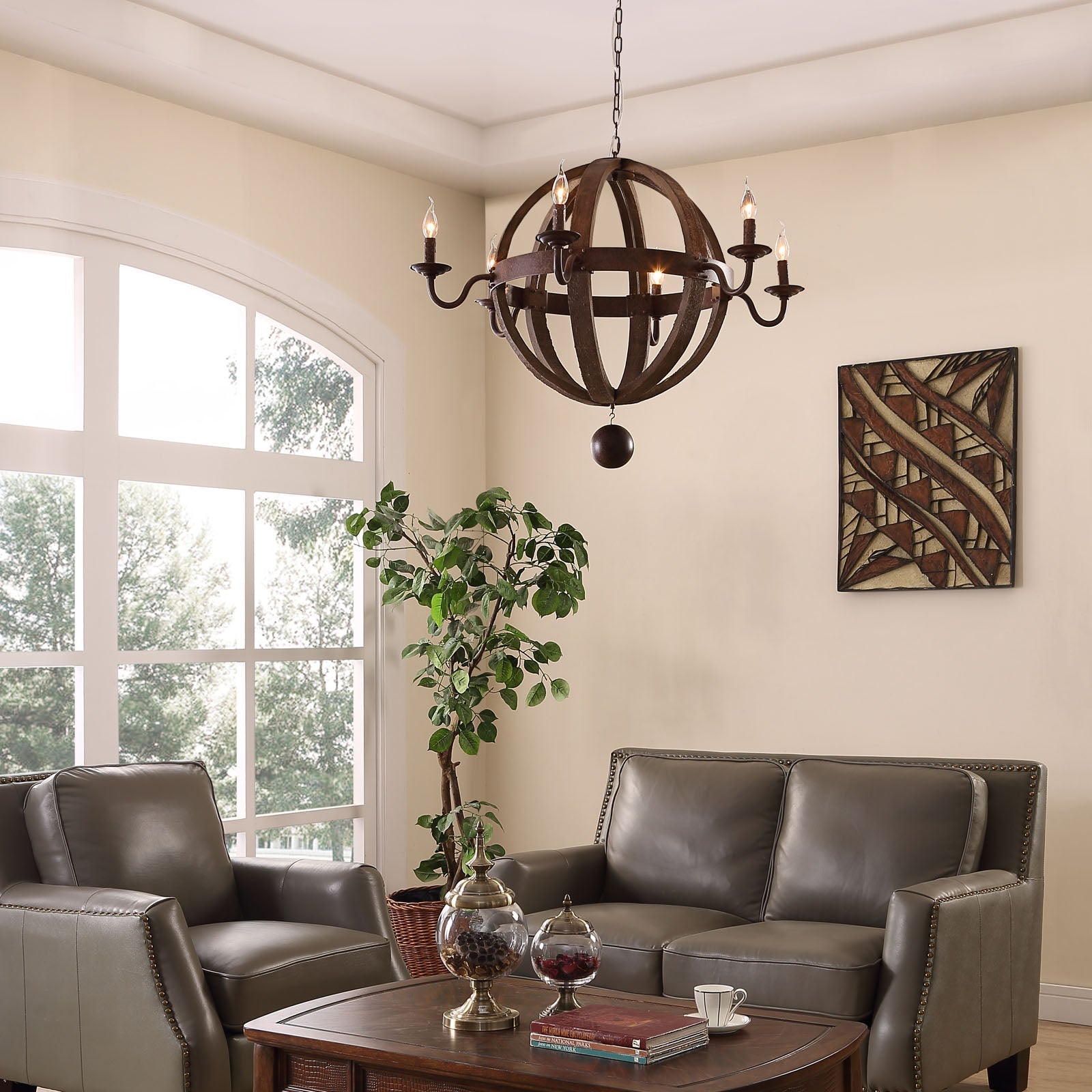 Modway Catapult Chandelier - Antique Brass | Chandeliers