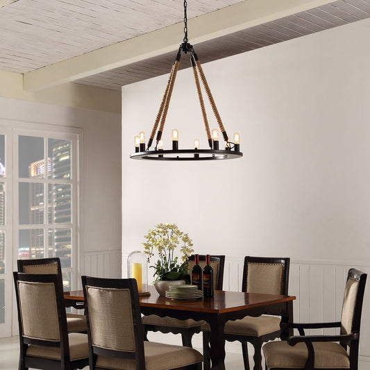 Modway Encircle Chandelier - Black | Chandeliers