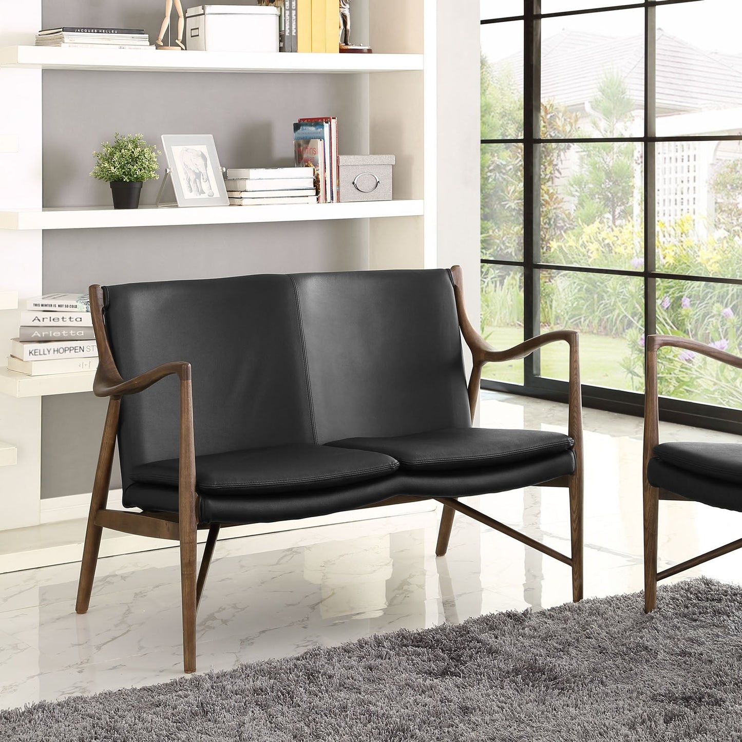 Makeshift Leather Loveseat By Modway - EEI-1664 | Loveseats