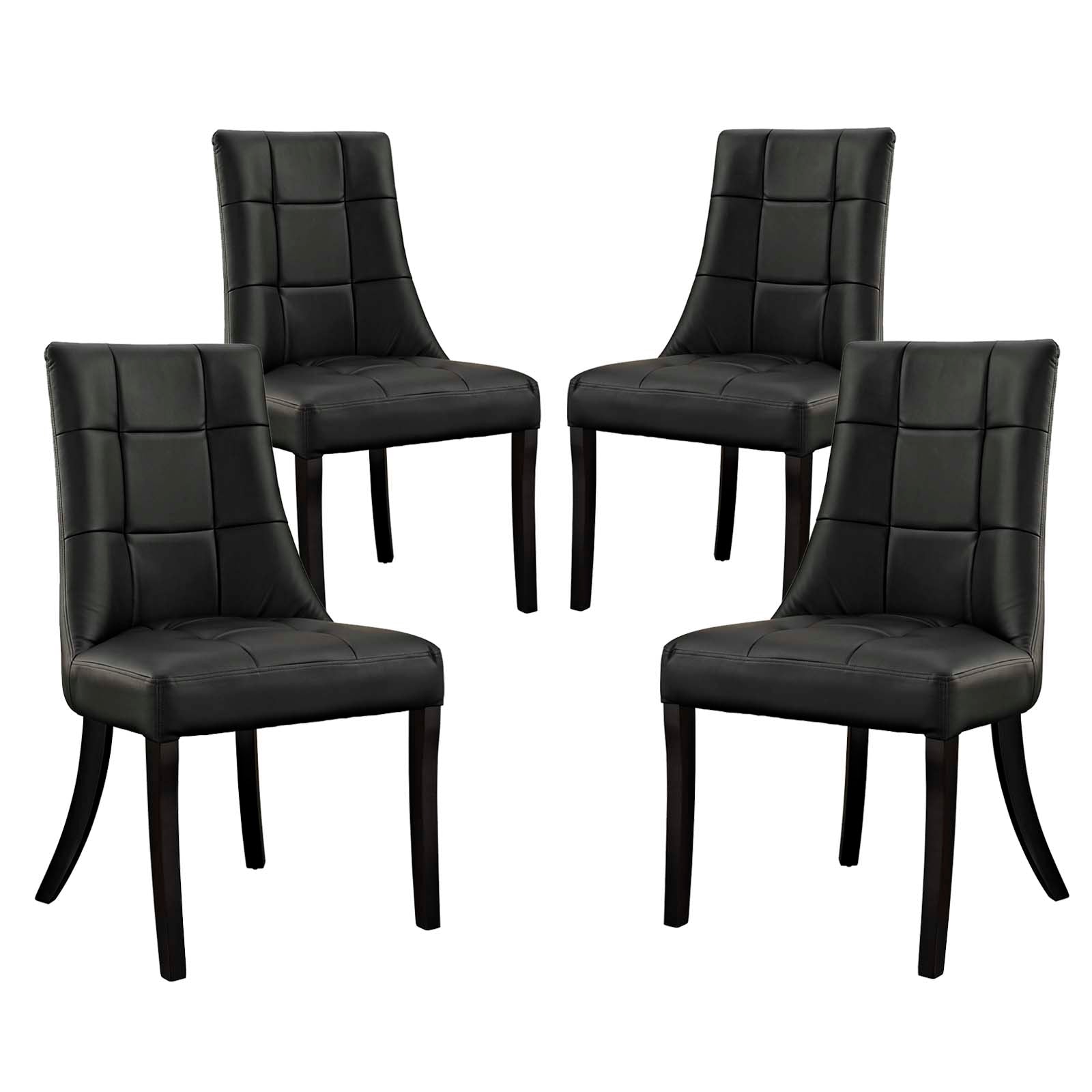 Modway Noblesse Vinyl Dining Chair - Set of 4 | Dining Chairs | Modishstore-9