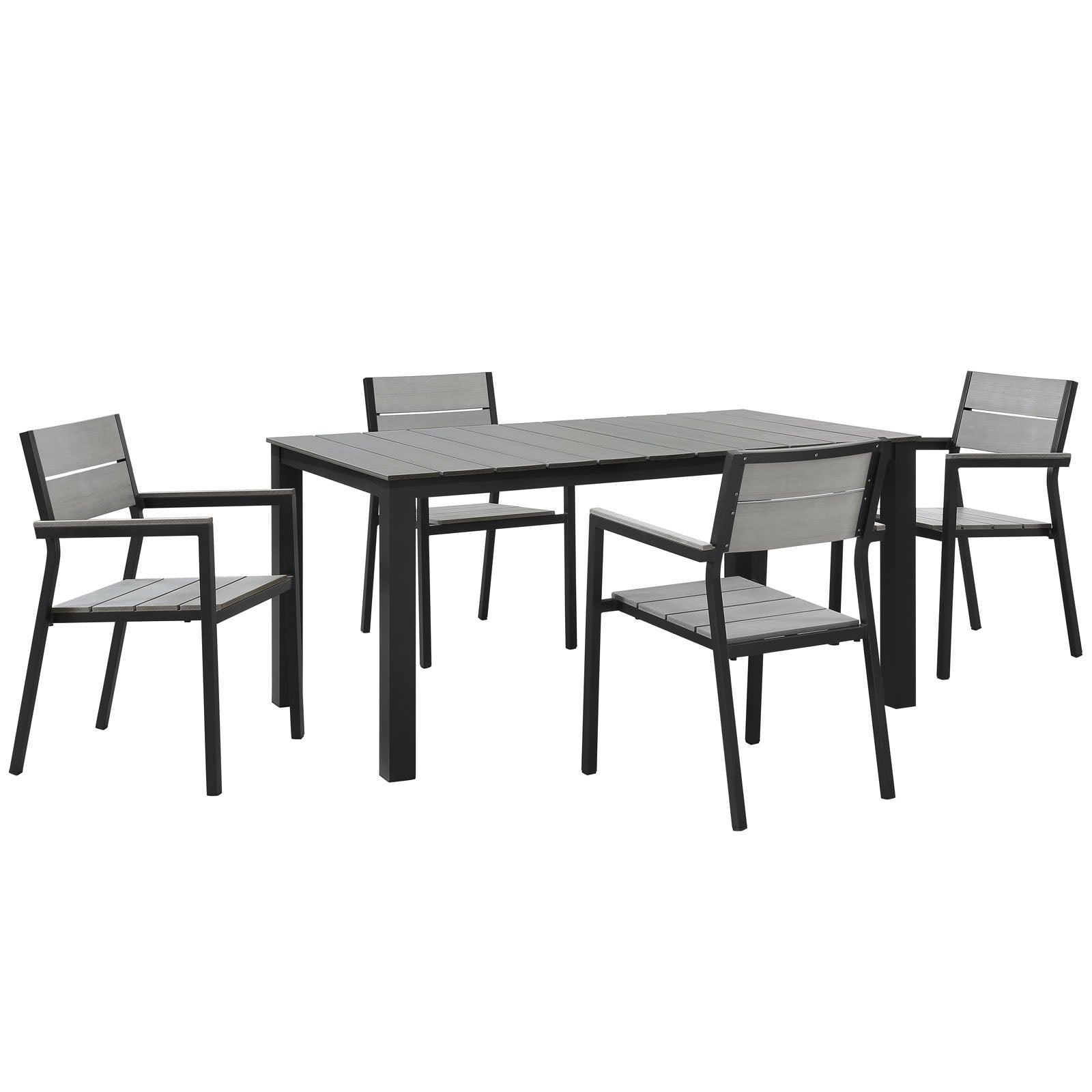 Modway Maine 5 Piece Outdoor Patio Dining Set - EEI-1747 | Outdoor Dining Set | Modishstore