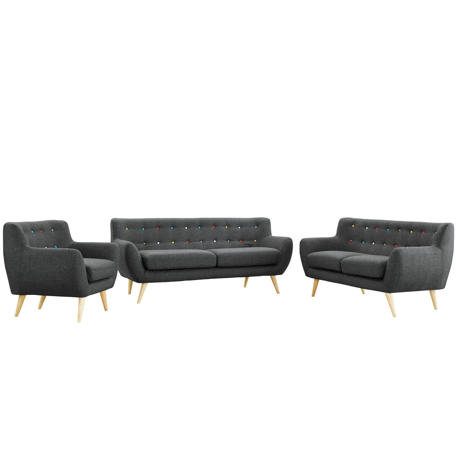 Modway Remark 3 Piece Living Room Set | Sofas | Modishstore-5