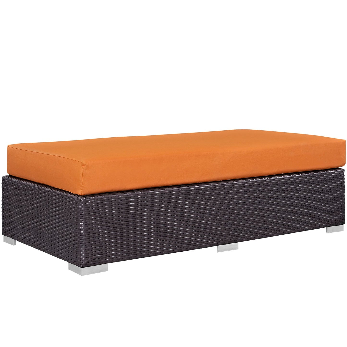 Modway Convene Outdoor Patio Fabric Rectangle Ottoman | Outdoor Ottoman | 