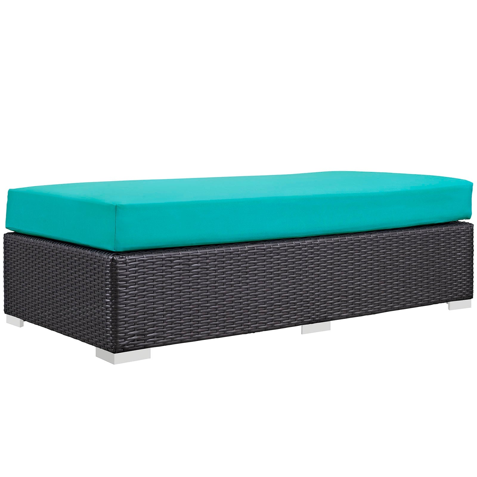 Modway Convene Outdoor Patio Fabric Rectangle Ottoman | Outdoor Ottoman | 