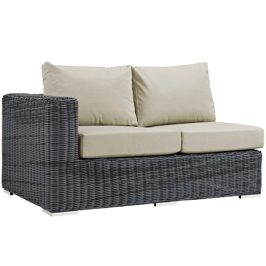 Summon Outdoor Patio Sunbrella® Left Arm Loveseat By Modway | Outdoor Sofas, Loveseats & Sectionals | Modishstore-3