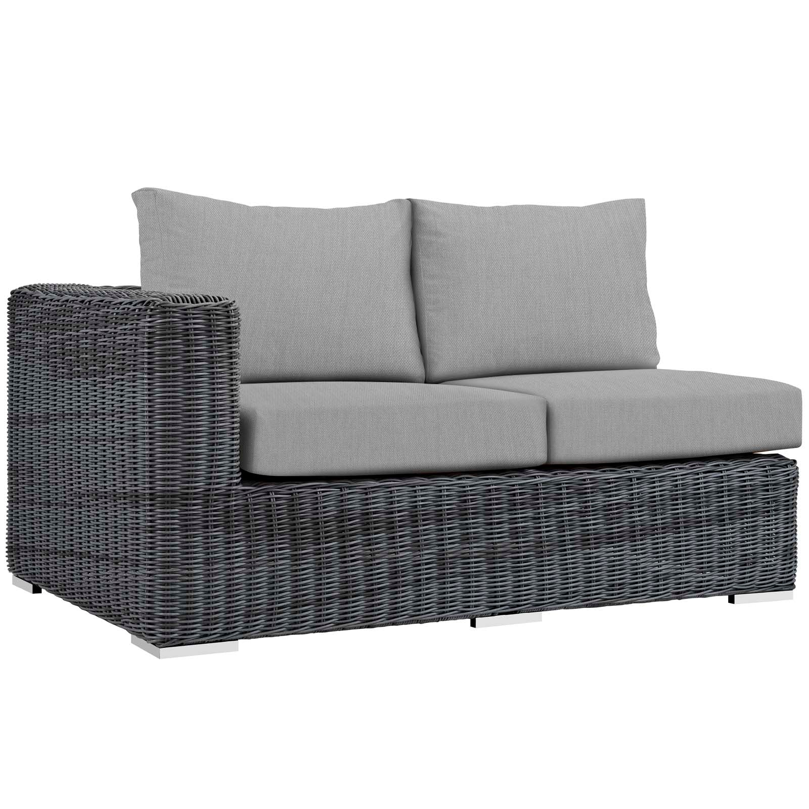 Summon Outdoor Patio Sunbrella® Left Arm Loveseat By Modway | Outdoor Sofas, Loveseats & Sectionals | Modishstore-2