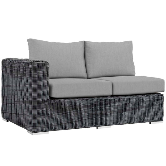 Summon Outdoor Patio Sunbrella® Left Arm Loveseat By Modway | Outdoor Sofas, Loveseats & Sectionals | Modishstore-2