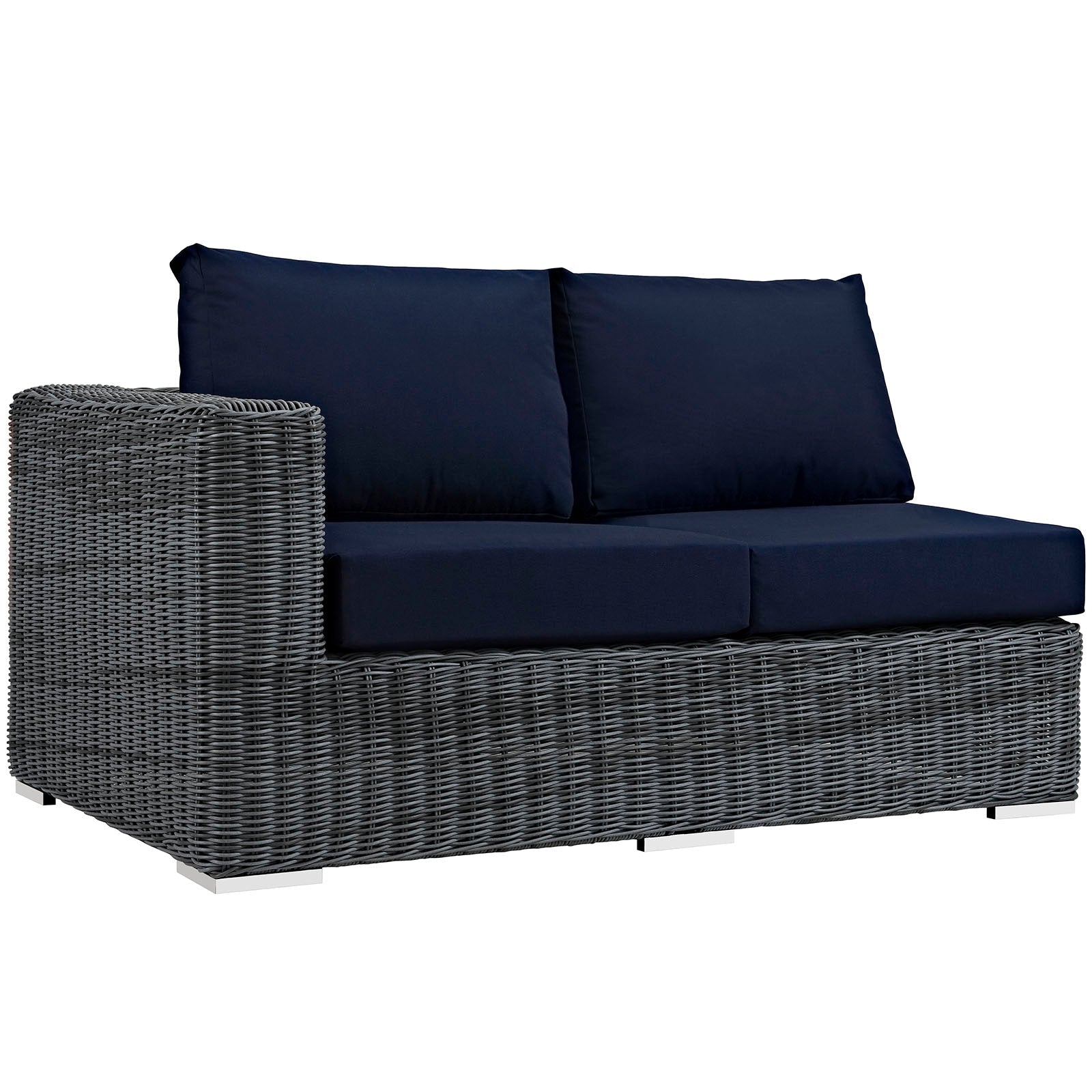 Summon Outdoor Patio Sunbrella® Left Arm Loveseat By Modway | Outdoor Sofas, Loveseats & Sectionals | Modishstore-4
