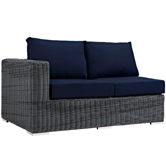 Summon Outdoor Patio Sunbrella® Left Arm Loveseat By Modway | Outdoor Sofas, Loveseats & Sectionals | Modishstore-4