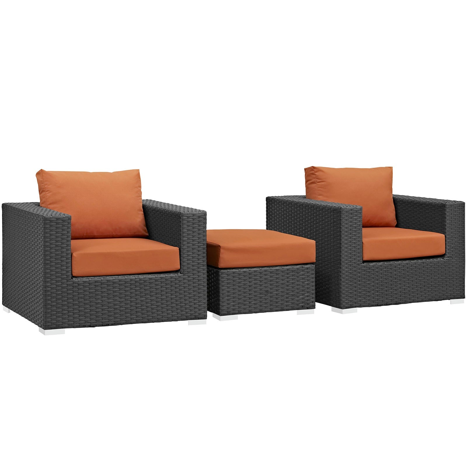 Modway Sojourn 3 Piece Outdoor Patio Sunbrella Sectional Set - EEI-1891 | Outdoor Sofas, Loveseats & Sectionals | Modishstore-20