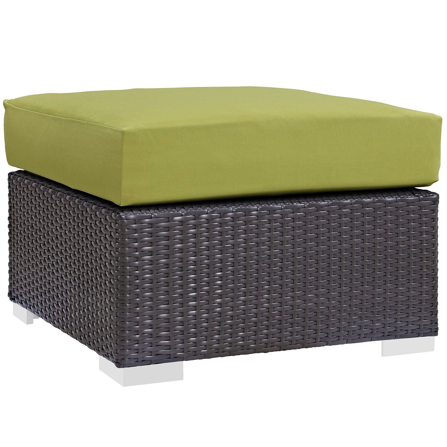 Modway Convene Outdoor Patio Fabric Square Ottoman | Outdoor Ottoman | 