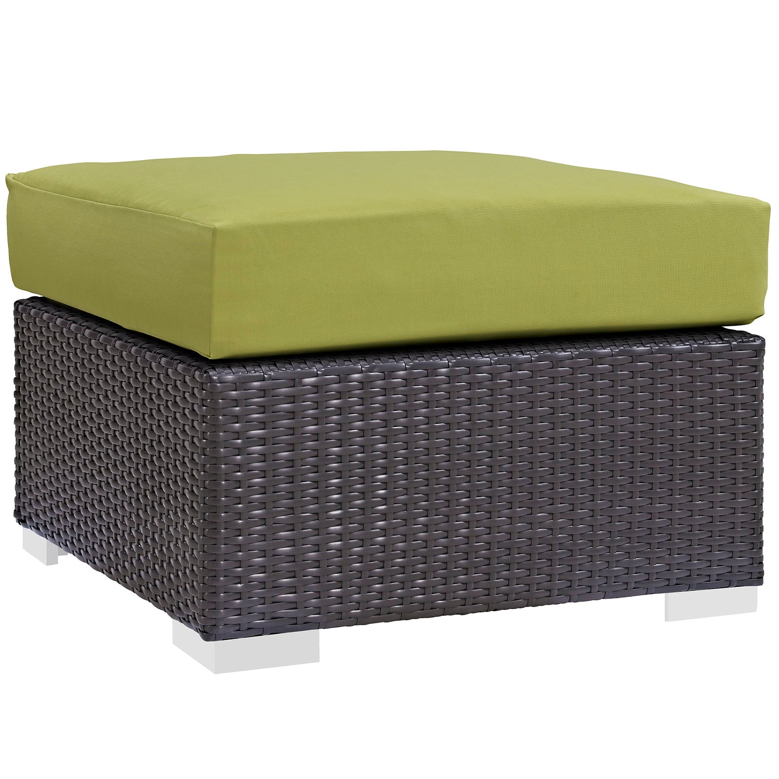 Modway Convene Outdoor Patio Fabric Square Ottoman | Outdoor Ottoman | 