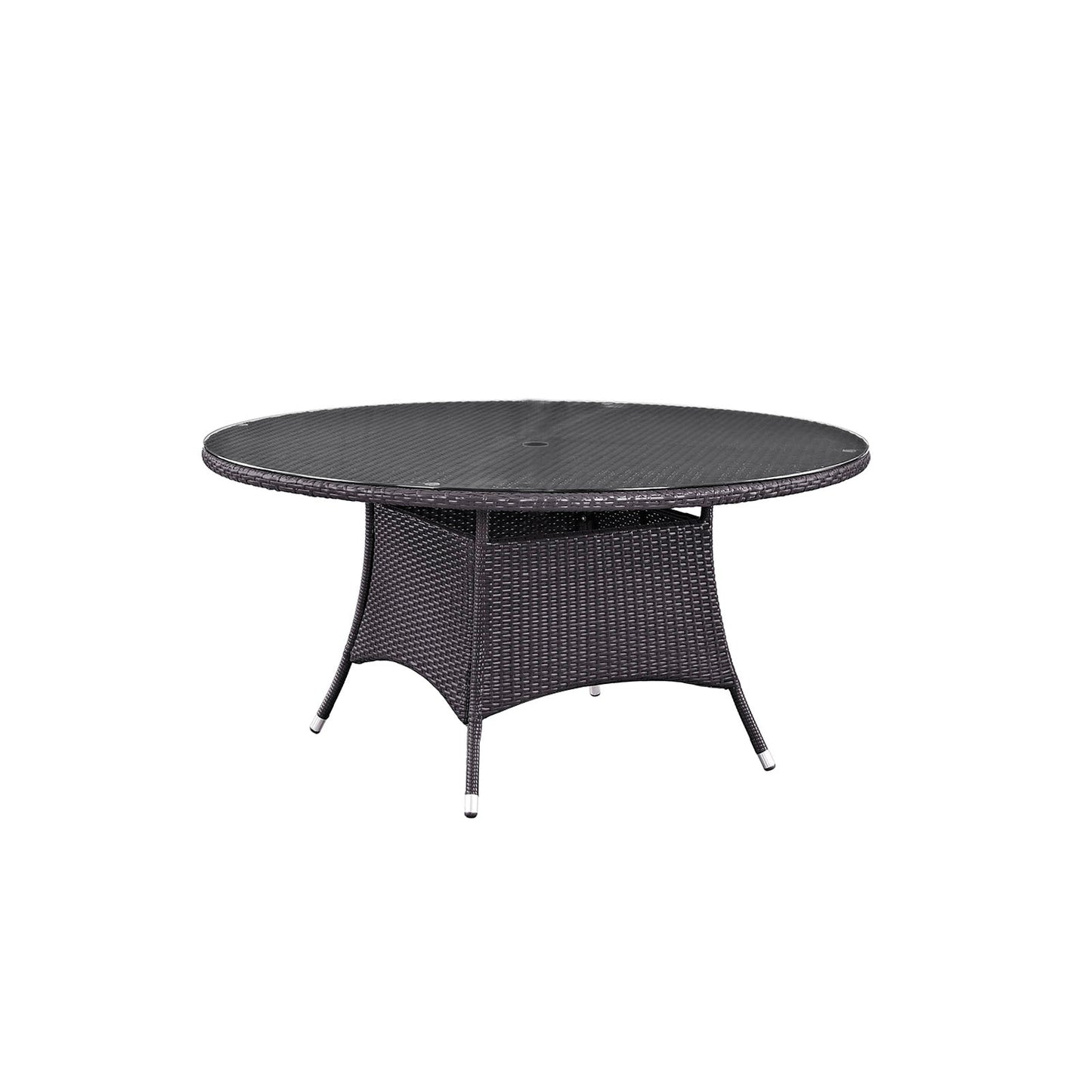 Modway Convene 59" Round Outdoor Patio Dining Table - Espresso | Outdoor Tables