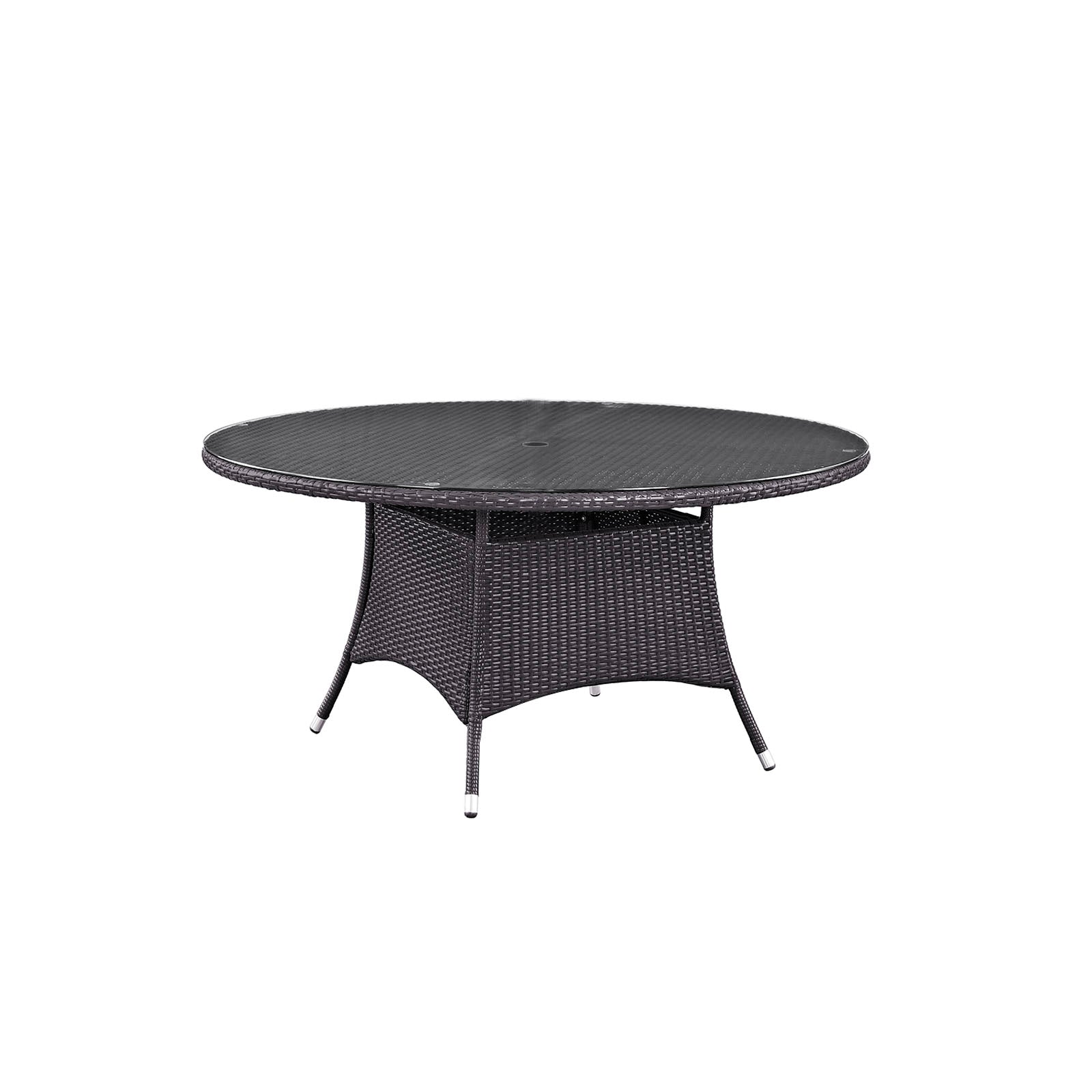 Modway Convene 59" Round Outdoor Patio Dining Table - Espresso | Outdoor Tables