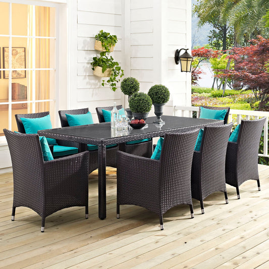 Modway Convene 82" Outdoor Patio Dining Table - Espresso | Outdoor Tables