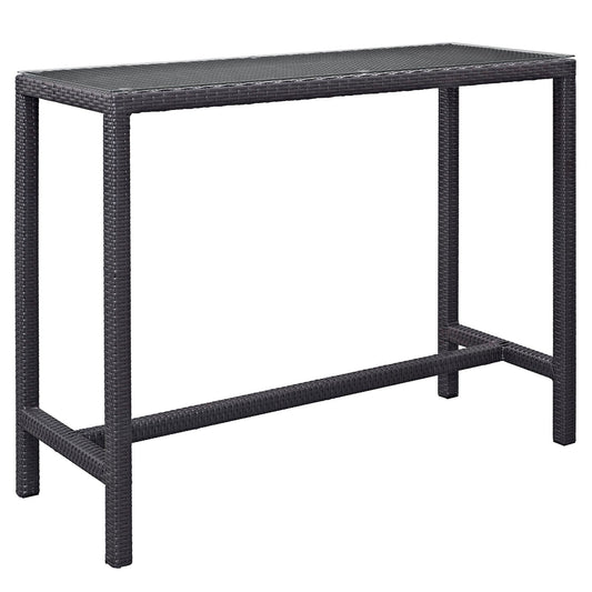 Modway Convene Large Outdoor Patio Bar Table - Espresso | Outdoor Tables