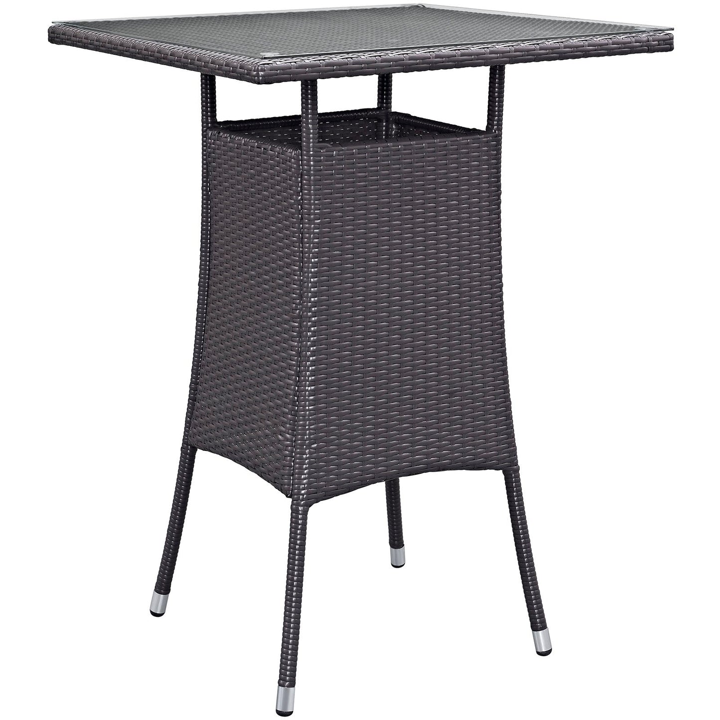Modway Convene Small Outdoor Patio Bar Table - Espresso | Outdoor Tables