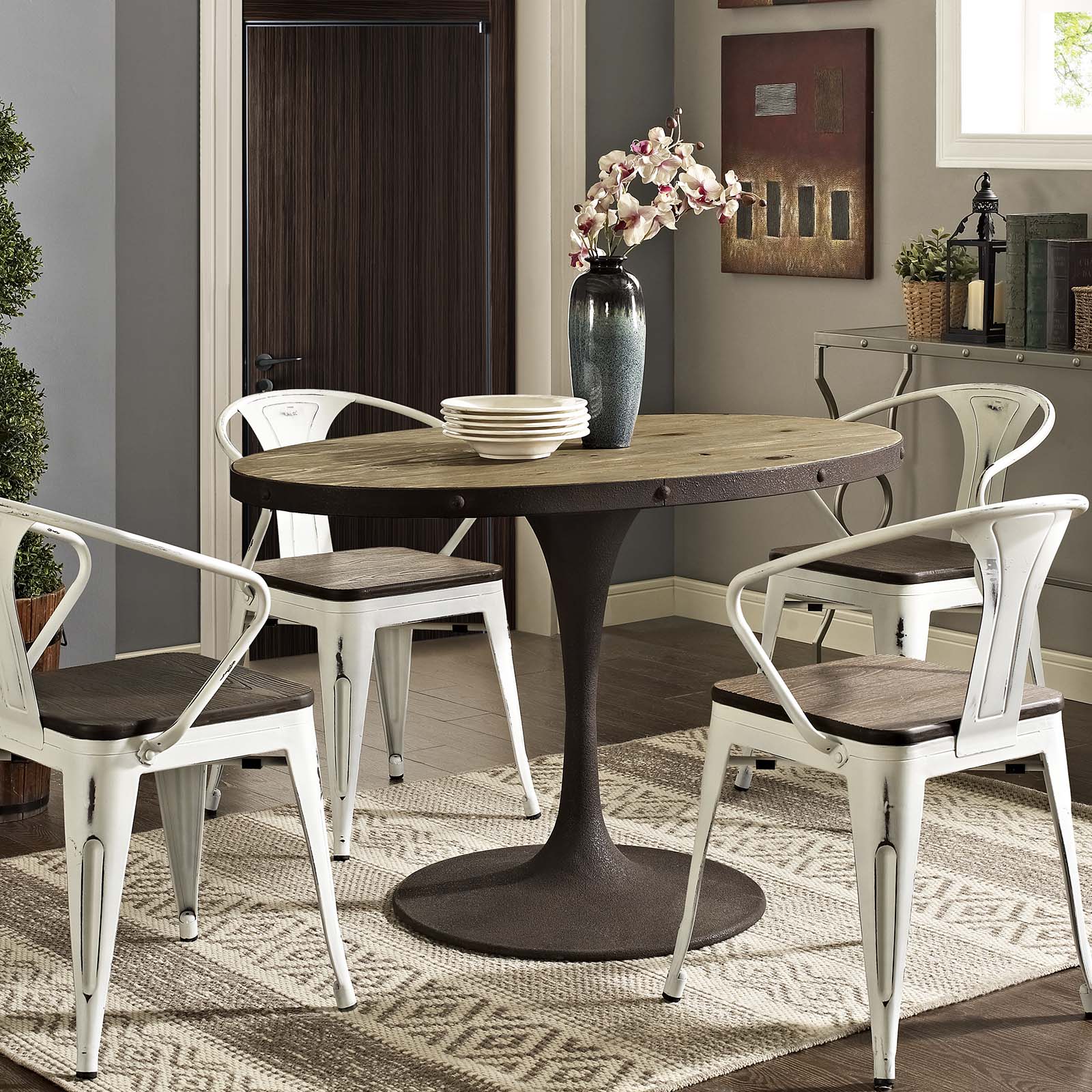Drive 47" Oval Wood Top Dining Table By Modway - EEI-2009 | Dining Tables
