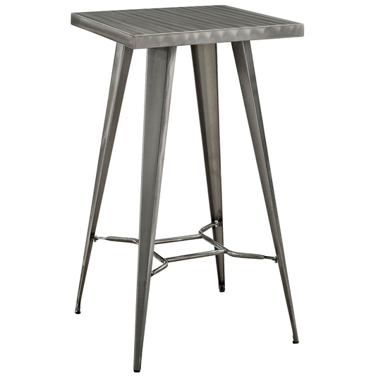 Modway Direct Metal Bar Table - Gunmetal | Bar Table