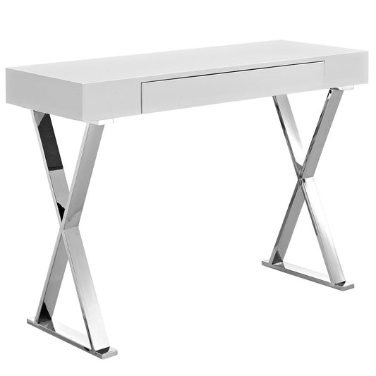 Modway's Sector Console Table White With Non-Marking Foot Pads | Console Tables | Modishstore