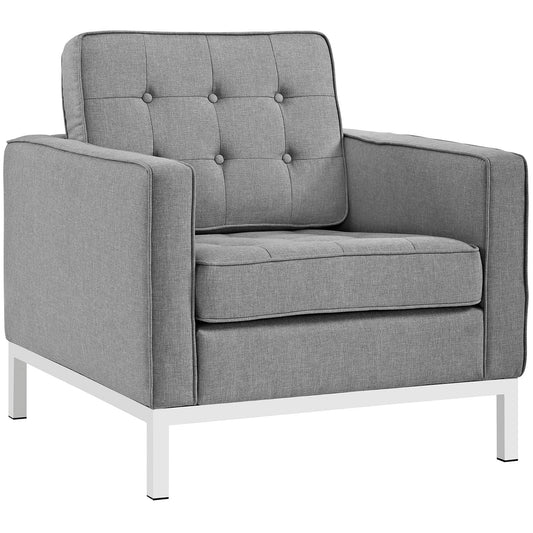 Modway Loft Fabric Armchair - EEI-2050 - Light Gray