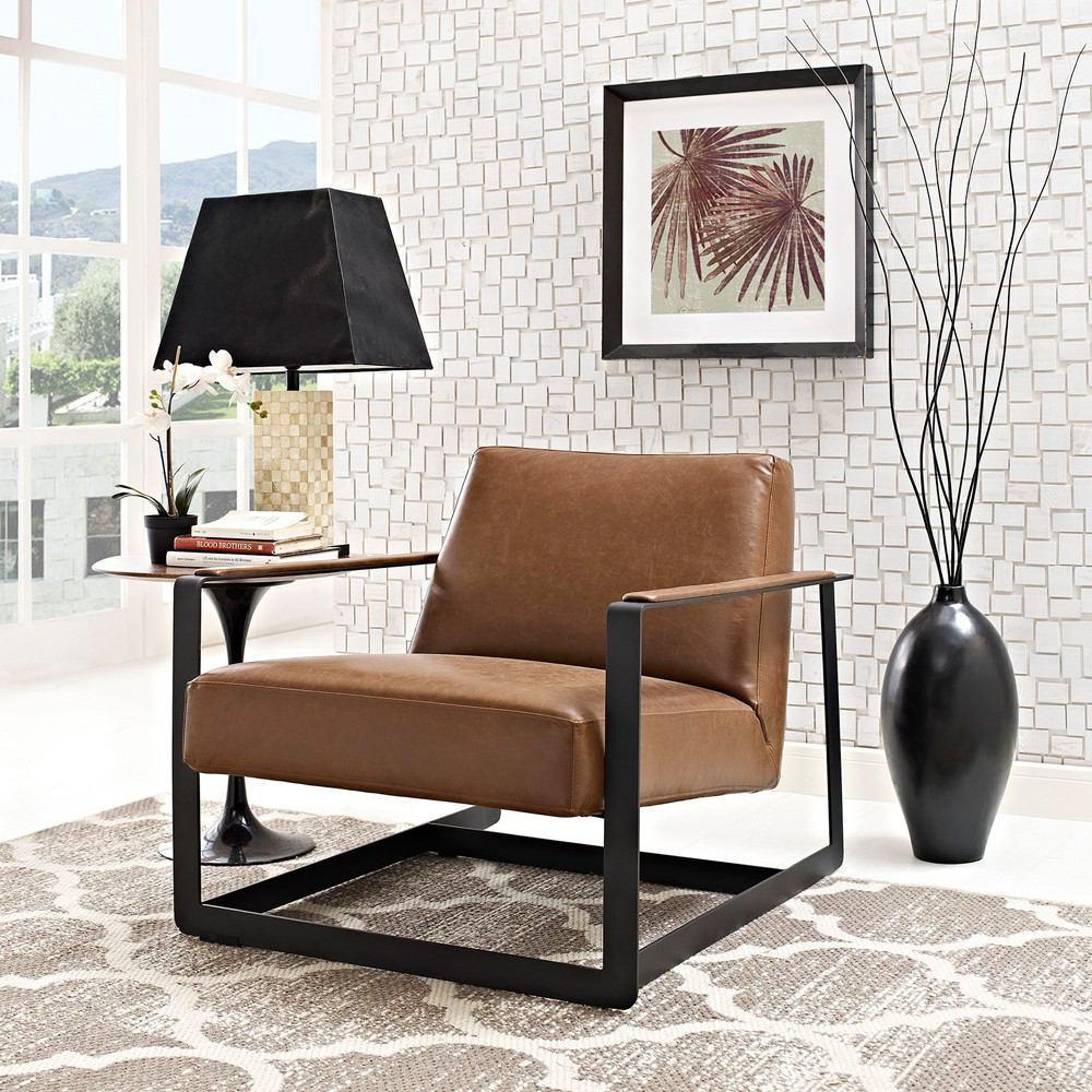 Modway Seg Vegan Leather Upholstered Vinyl Accent Chair | Accent Chairs | Modishstore-2