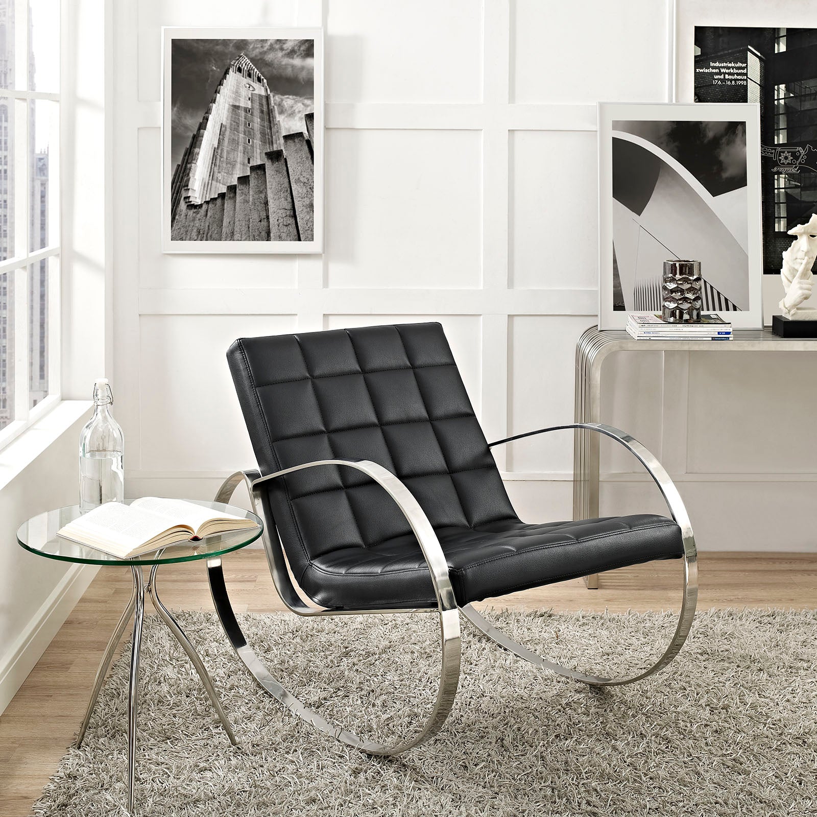 Gravitas Upholstered Vinyl Lounge Chair By Modway - EEI-2084 | Lounge Chairs