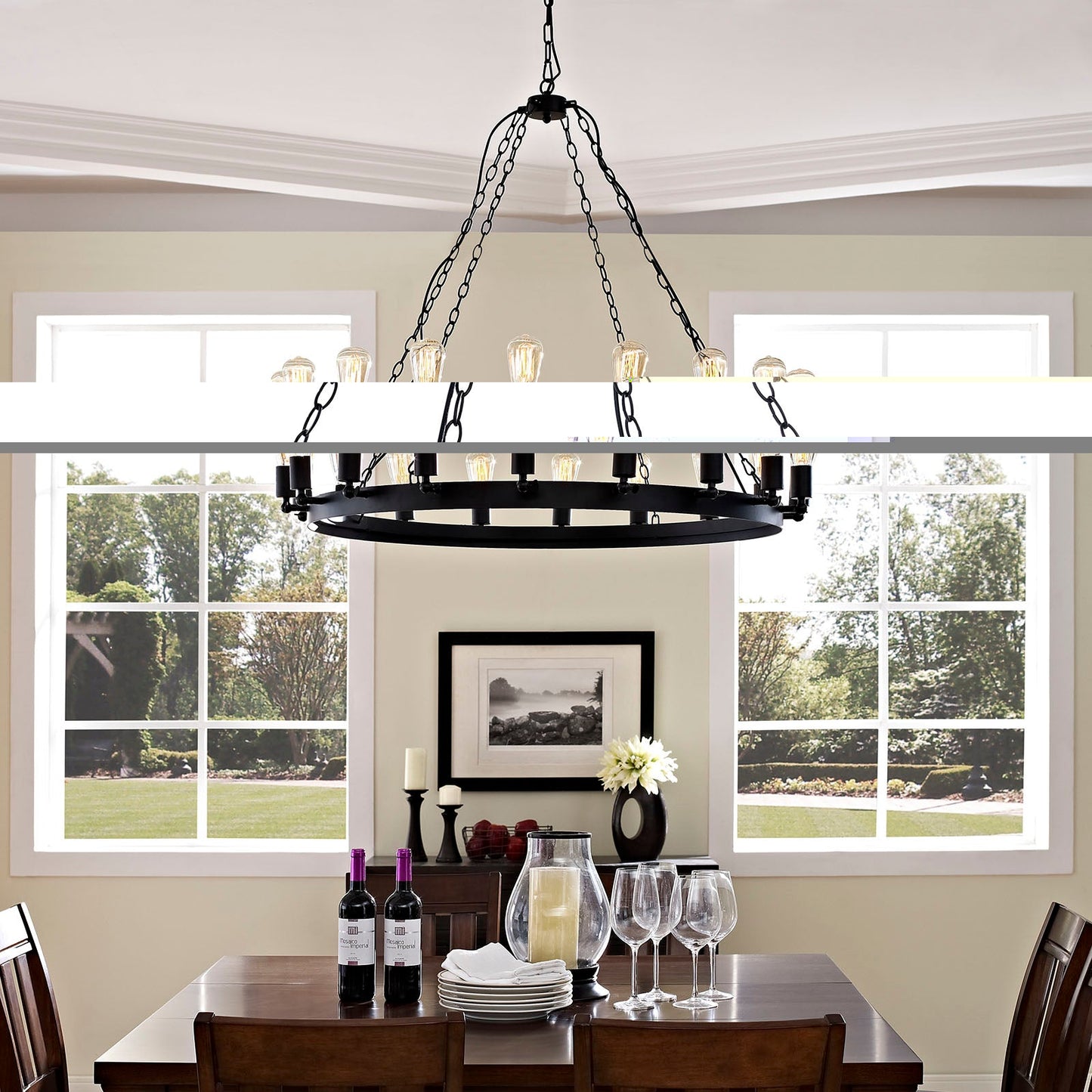 Modway Teleport 43" Chandelier - Brown | Chandeliers | Modishstore